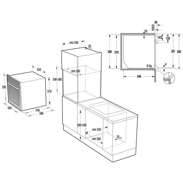 Духовой шкаф с функцией пароварки Gorenje BCS798S24X