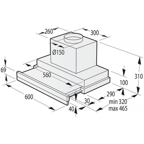 Вытяжка телескопическая Gorenje BHP643ORAB